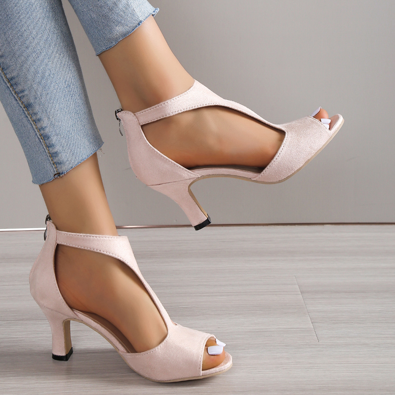Luminae | Effortless Cutout Peep Toe Kitten Heels