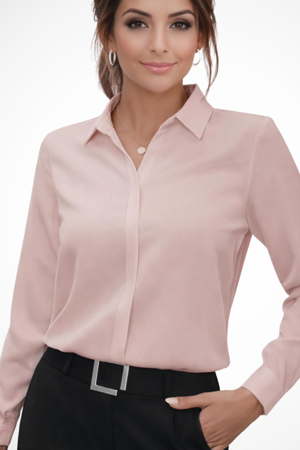 Livia | Classic Tailored Button Down Blouse
