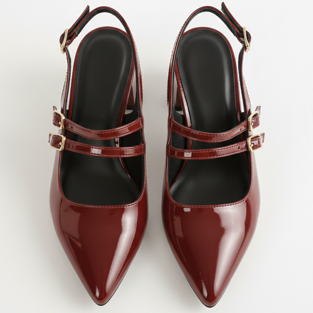 Isadora | Elegant Double Strap Mary Jane Slingback Heels
