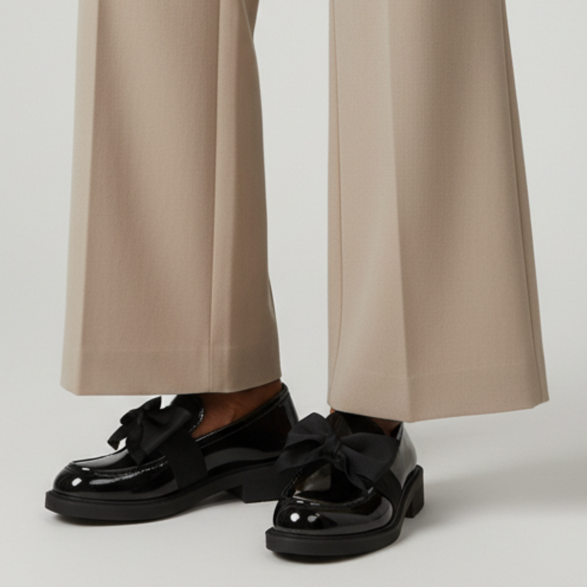 Claribel | Refined Bow Detail Patent Loafers