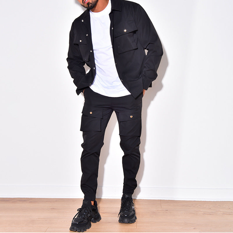 Zephyr | Men's Relaxed Cargo Jacket & Jogger Trouser Set