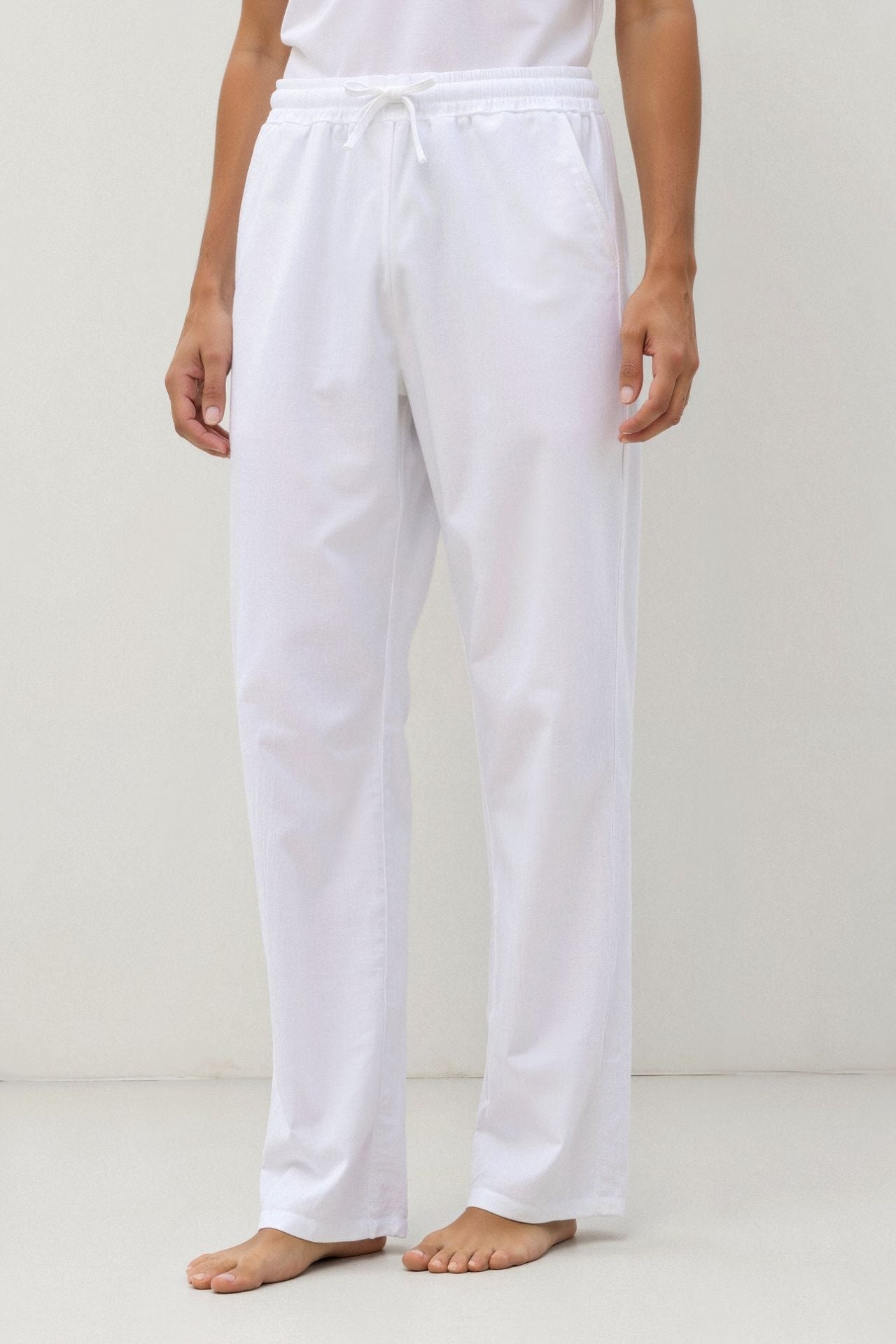 Florian | Men's Casual Straight Leg Linen Trousers