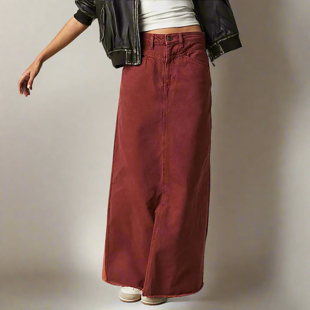 Cordelia | Casual Denim Maxi Skirt