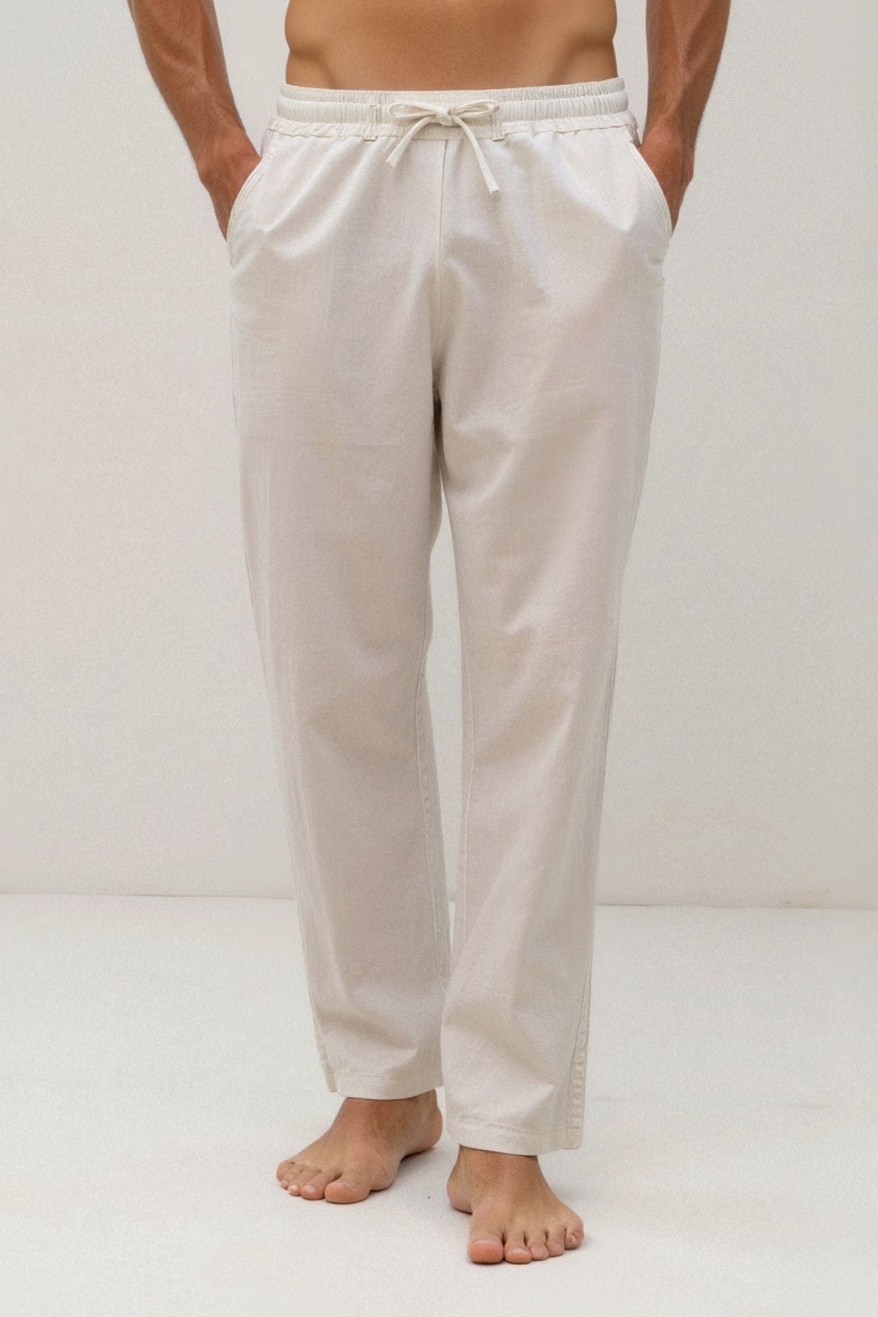 Florian | Men's Casual Straight Leg Linen Trousers