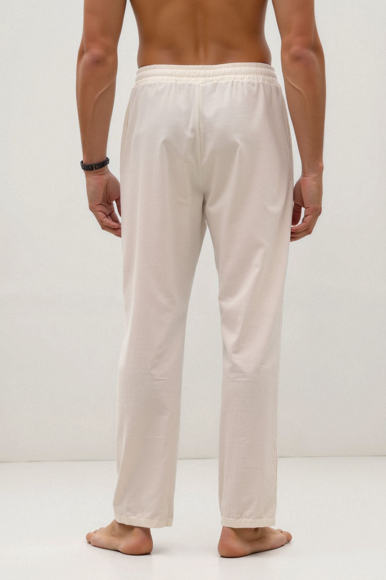 Florian | Men's Casual Straight Leg Linen Trousers