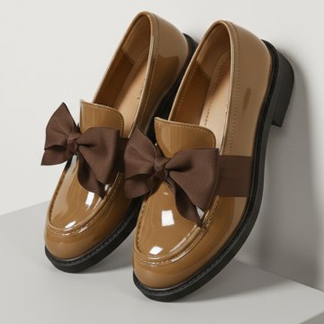 Claribel | Refined Bow Detail Patent Loafers