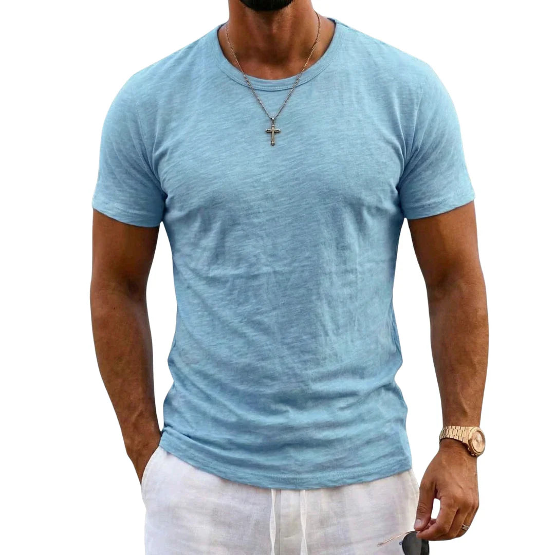Renzo | Men's Essential Slub Cotton T-Shirt