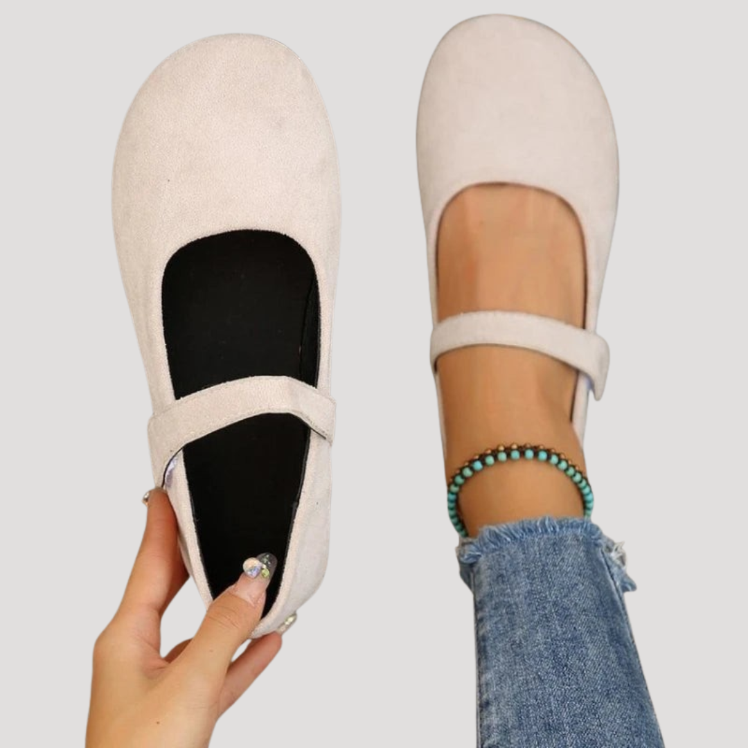 Camilla | Comfortable Suede Mary Jane Flats