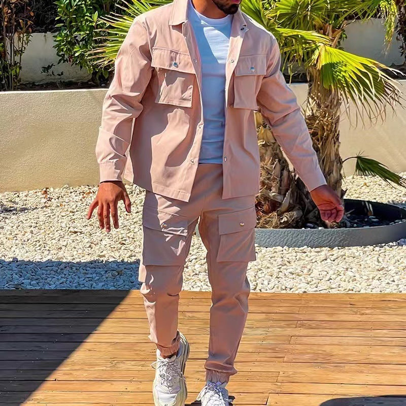 Zephyr | Men's Relaxed Cargo Jacket & Jogger Trouser Set