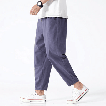 Kai | Men's Casual Wide Leg Cropped Trousers