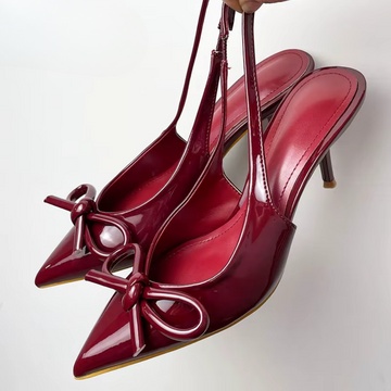 Rosaline | Elegant Bow Detail Slingback Heels