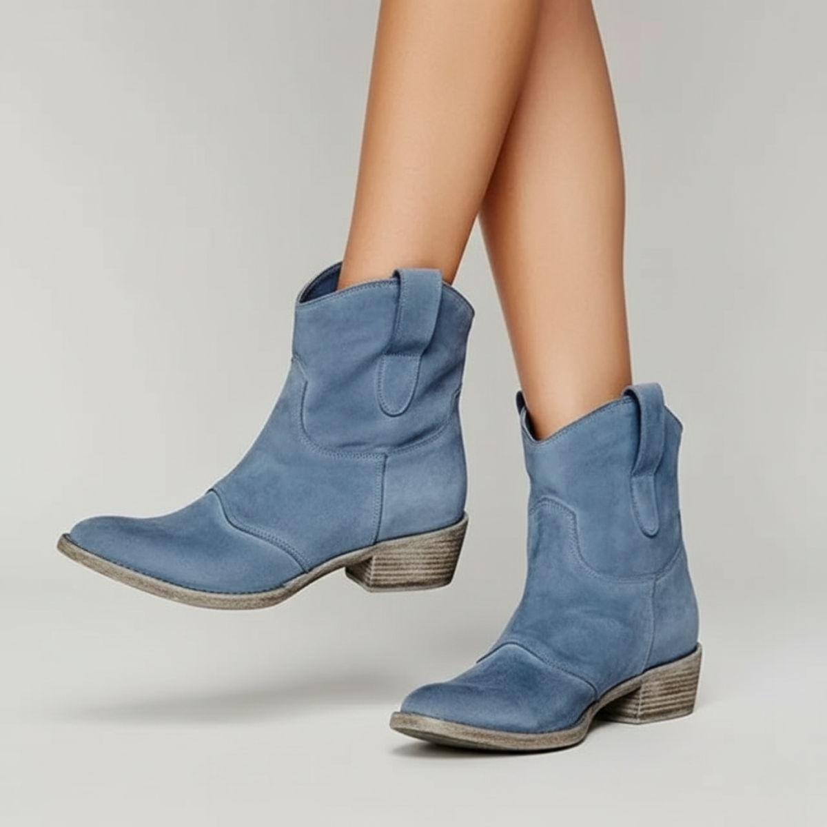 Women's Suede Western Ankle Boots