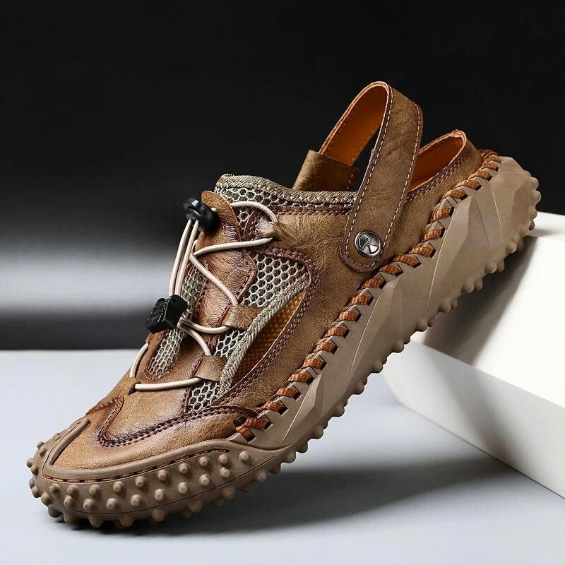 Holden | Men's Leather Sandals Orthopedic Closed Toe