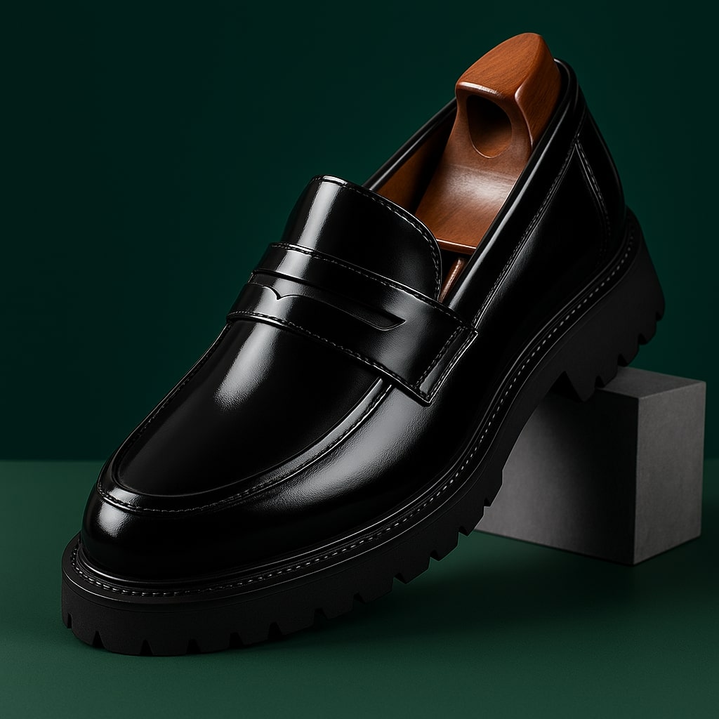 Hollis | Men's Penny Loafers Chunky Platform Sole