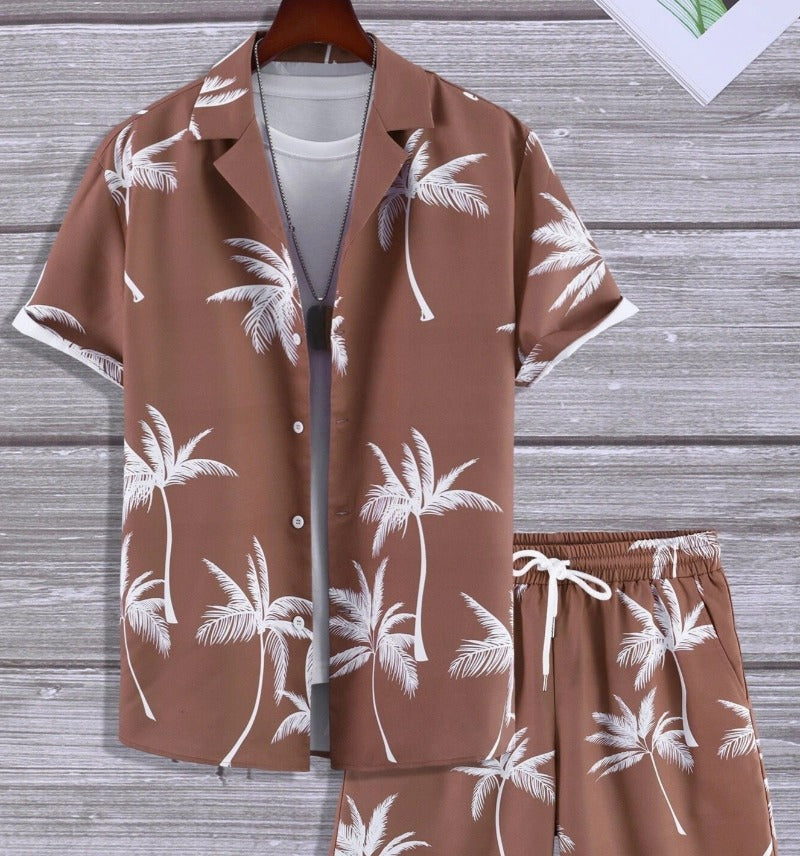 Kodiak | Men's Casual Hawaiian Shirt & Shorts Set