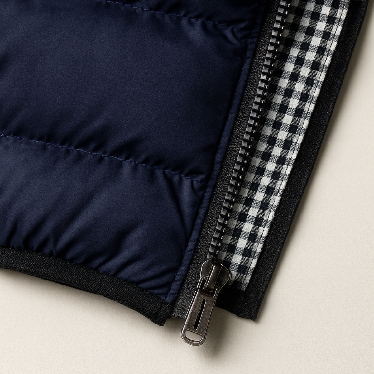 Men’s Quilted Puffer Vest with High Neck and Tailored Silhouette