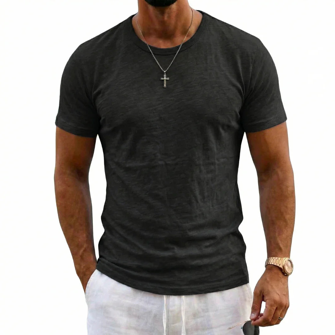 Renzo | Men's Essential Slub Cotton T-Shirt