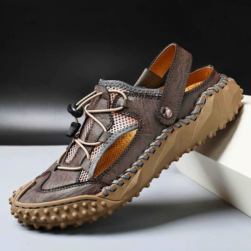 Holden | Men's Leather Sandals Orthopedic Closed Toe