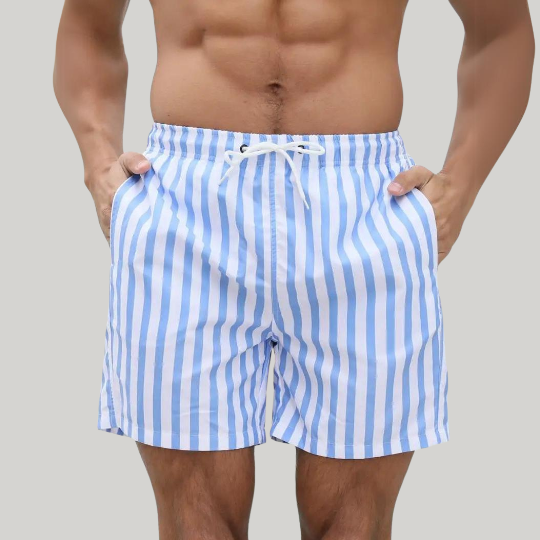 Bastien | Men's Classic Stripe Swim Trunks