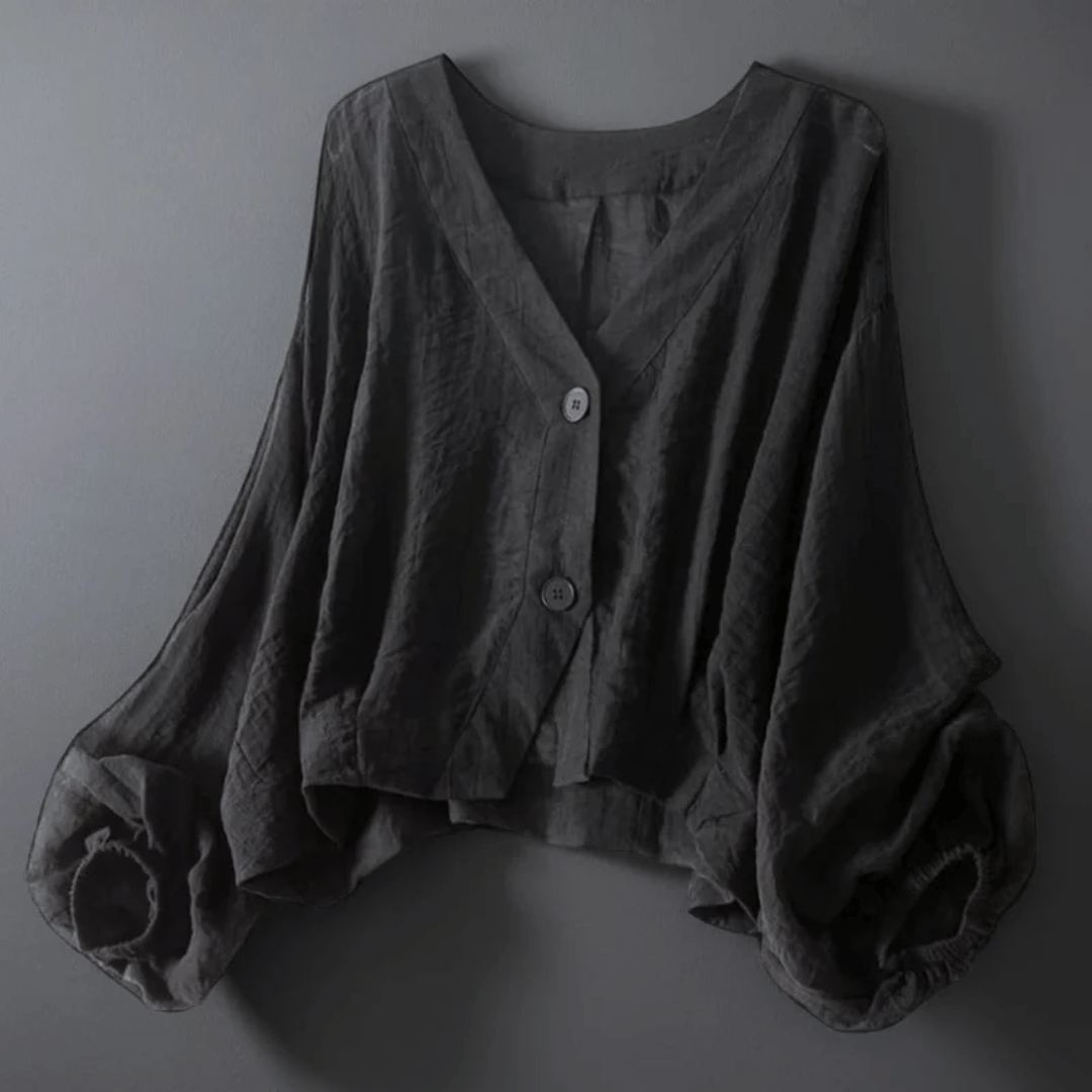 Dahlia | Casual Linen Balloon Sleeve Blouse