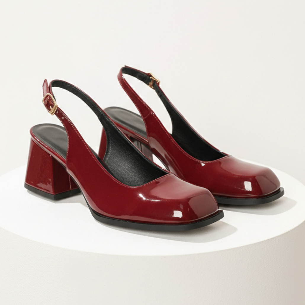 Marlowe | Refined Square Toe Slingback Block Heels