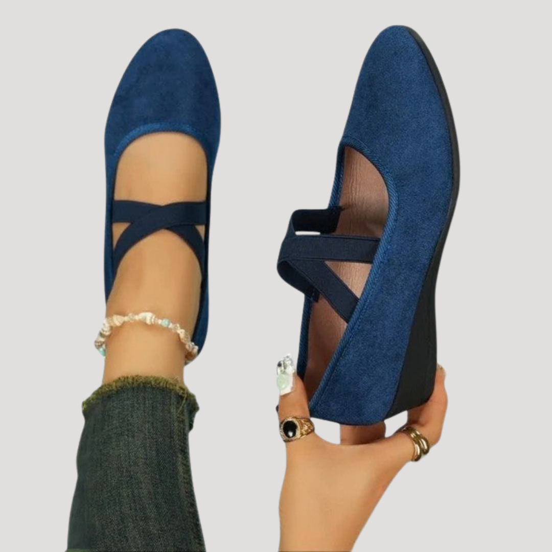 Estelle | Elegant Mary Jane Wedge Flats
