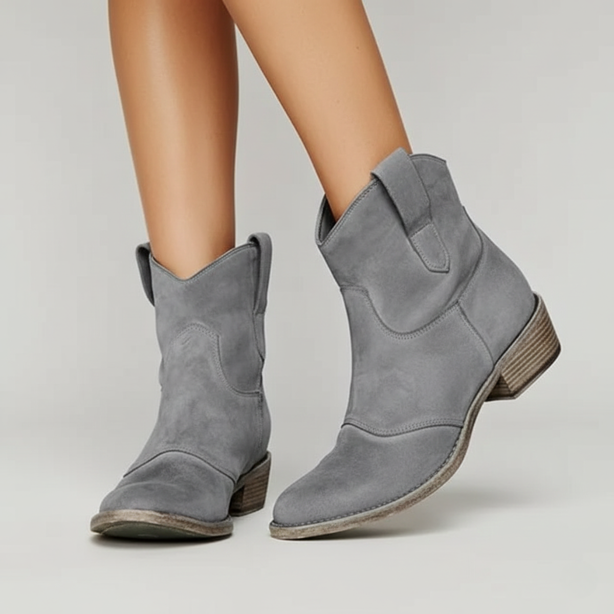 Women's Suede Western Ankle Boots