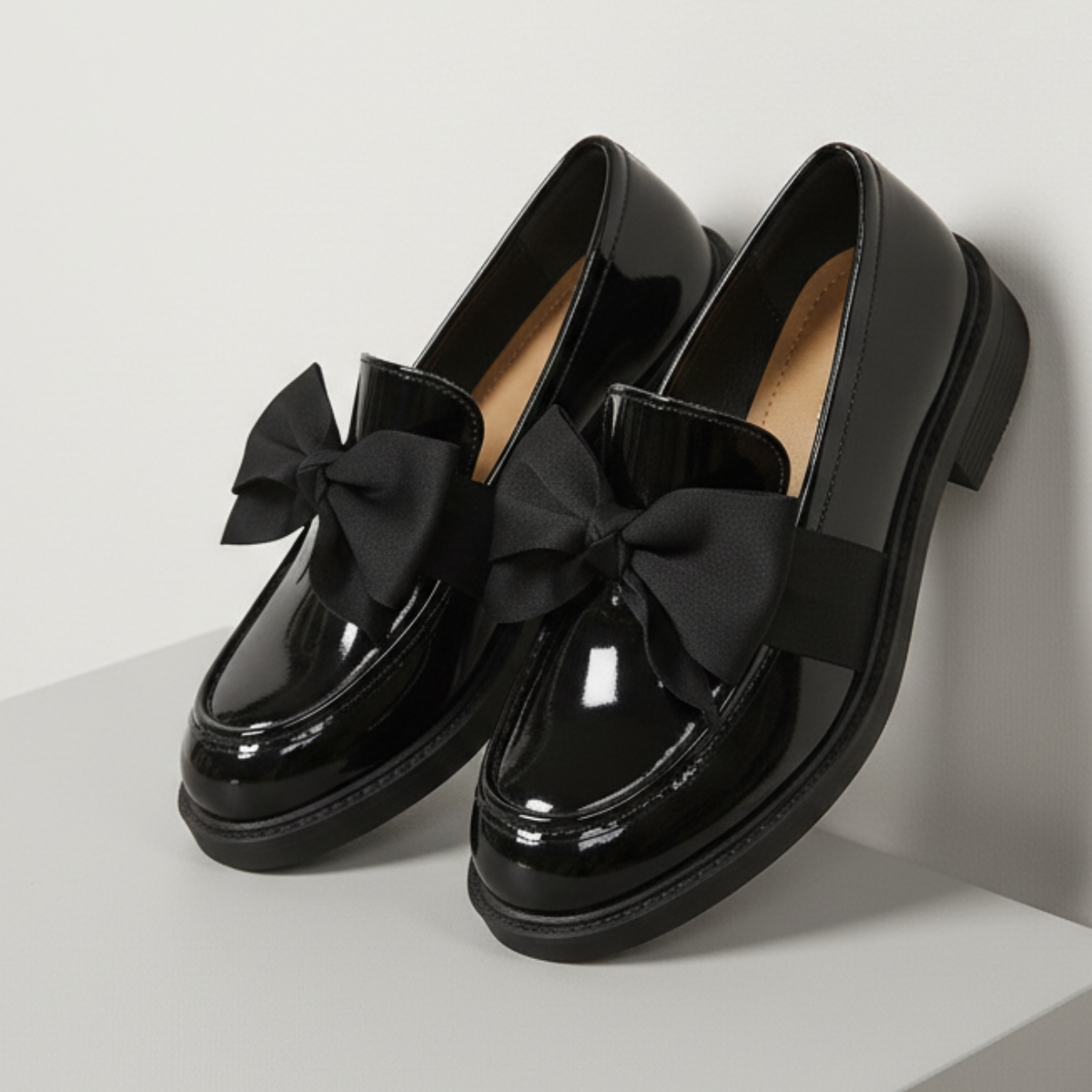 Claribel | Refined Bow Detail Patent Loafers