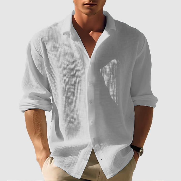 Kieran | Men's Classic Cotton Gauze Button Down Shirt