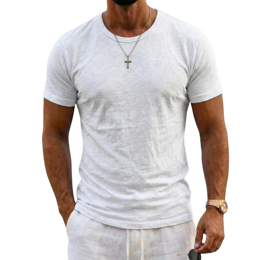Renzo | Men's Essential Slub Cotton T-Shirt