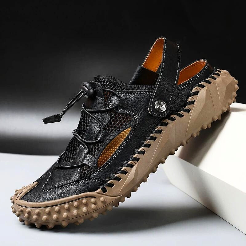 Holden | Men's Leather Sandals Orthopedic Closed Toe