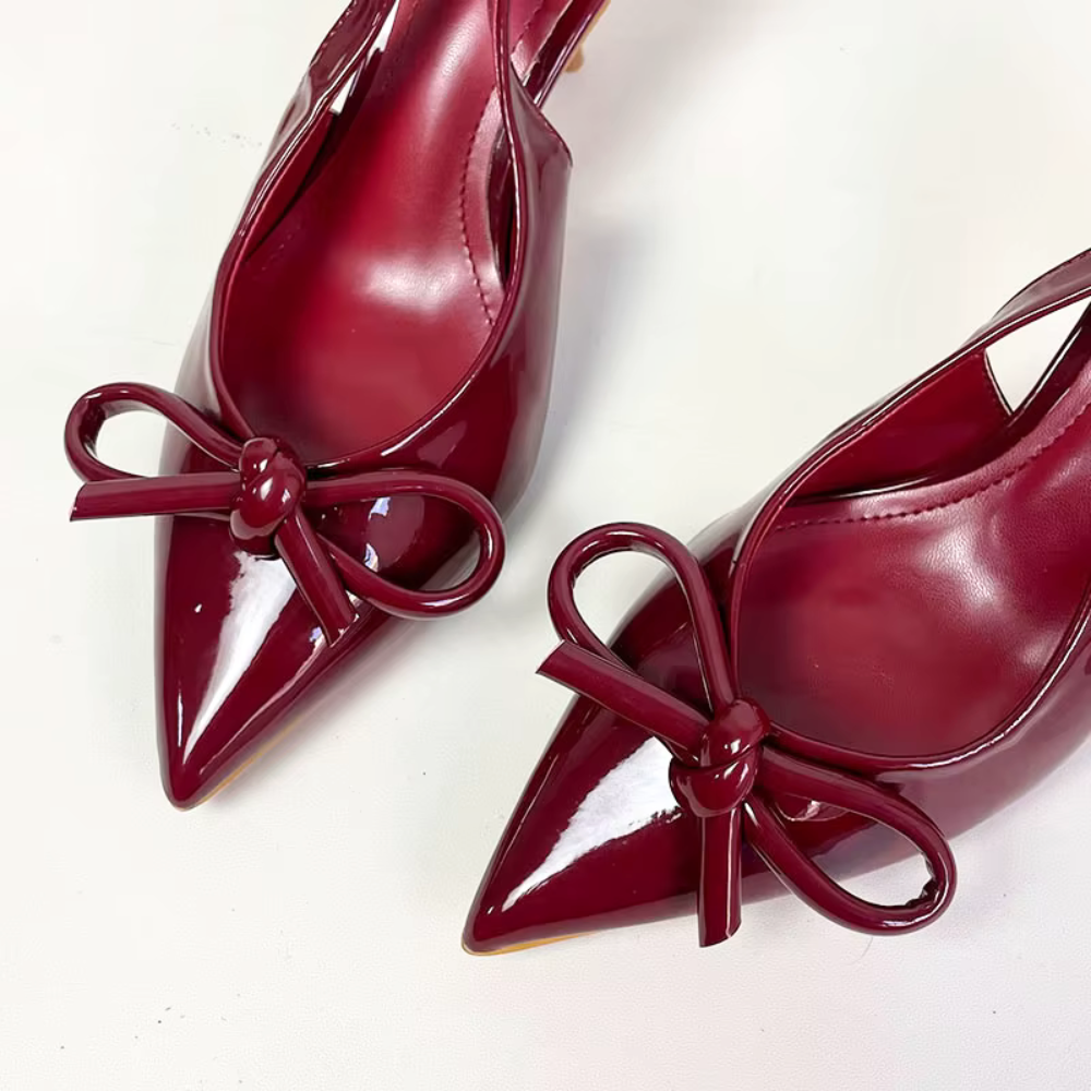 Rosaline | Elegant Bow Detail Slingback Heels