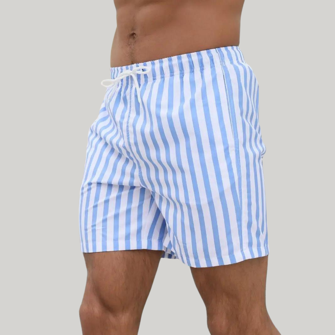 Bastien | Men's Classic Stripe Swim Trunks