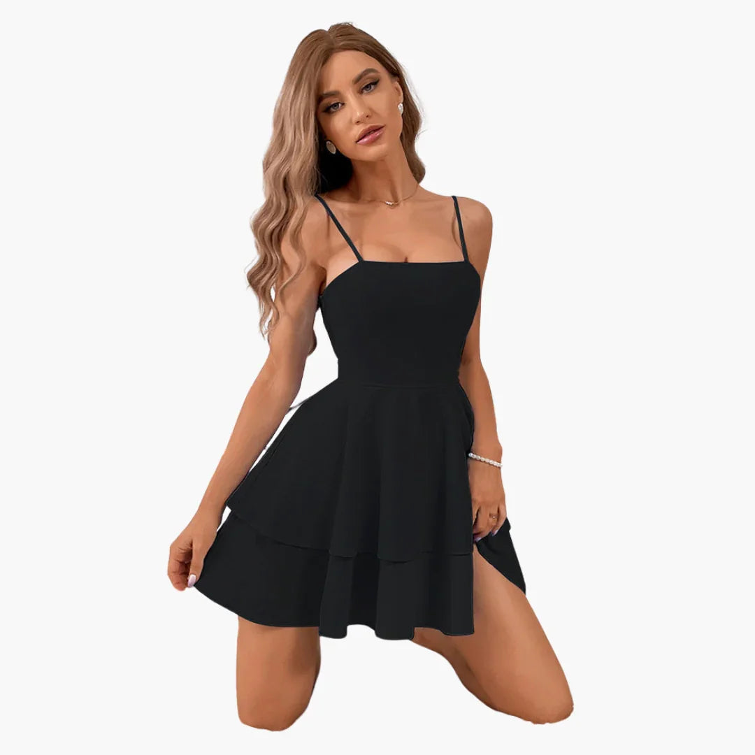 Celeste | Elegant Tiered Ruffle Mini Dress