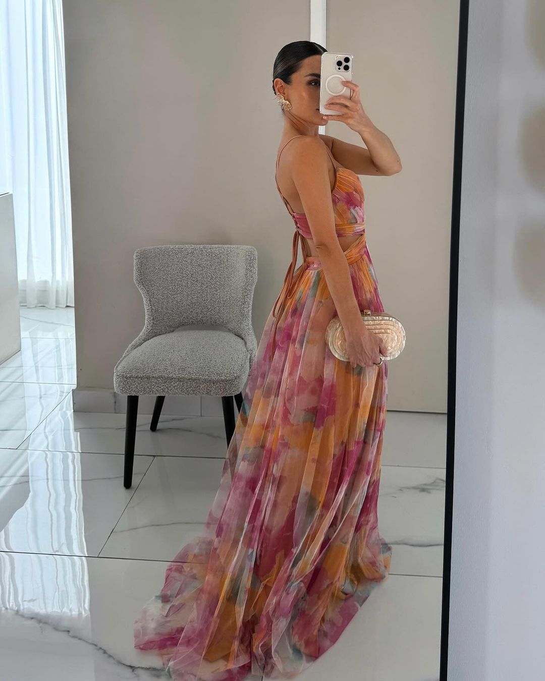 Chloe | Romantic Tie Dye Wrap Maxi Dress