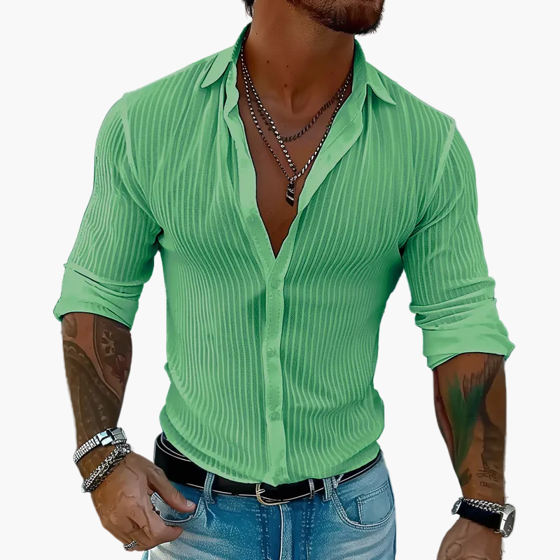 Kieran | Men's Slim Fit Striped Business Casual Shirt