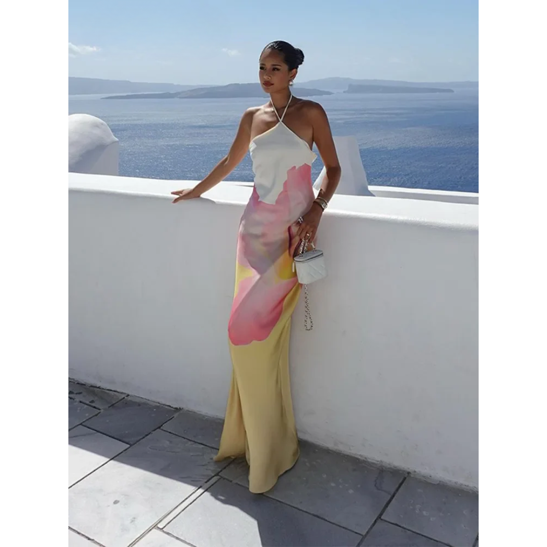 Sienna | Romantic Floral One Shoulder Maxi Dress
