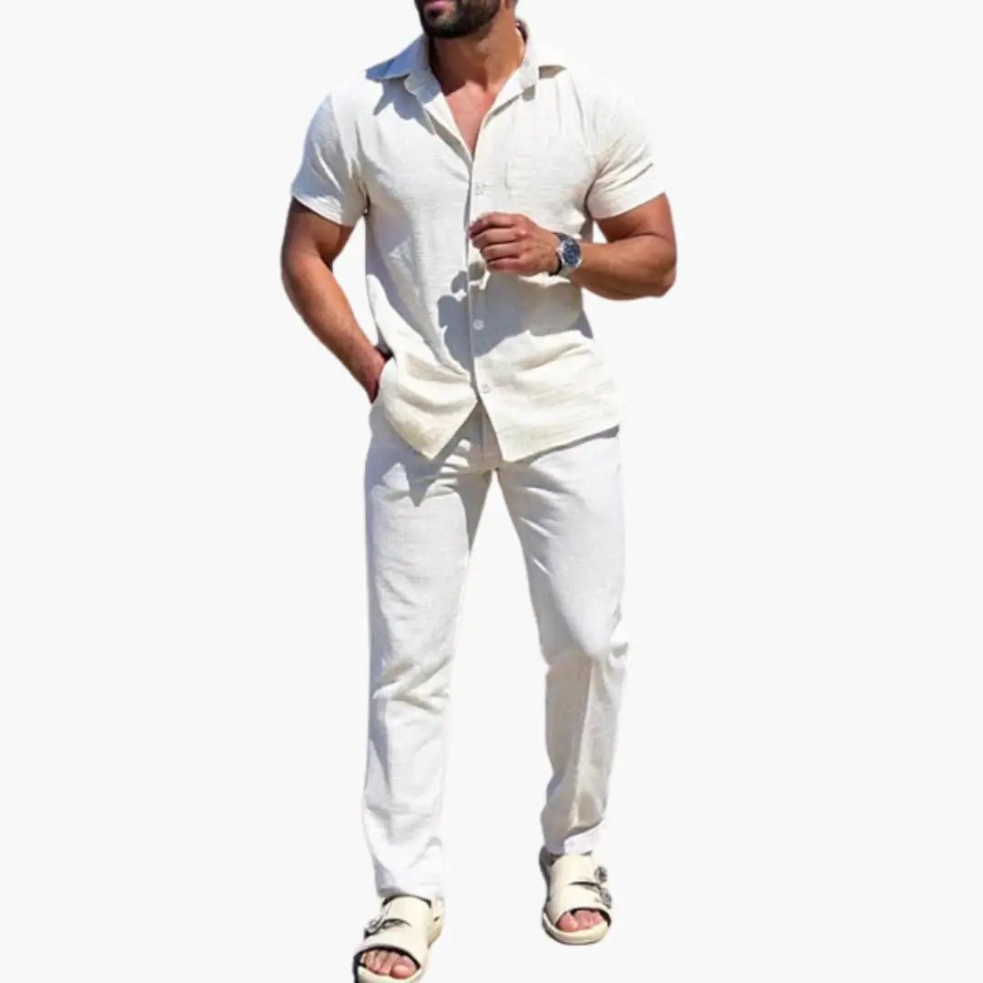 Blake | Men's Classic Linen Two Piece Set