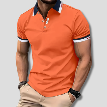 Bastian | Men's Polo Classic Contrast Collar Striped Trim
