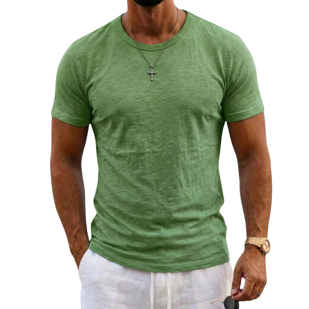 Renzo | Men's Essential Slub Cotton T-Shirt