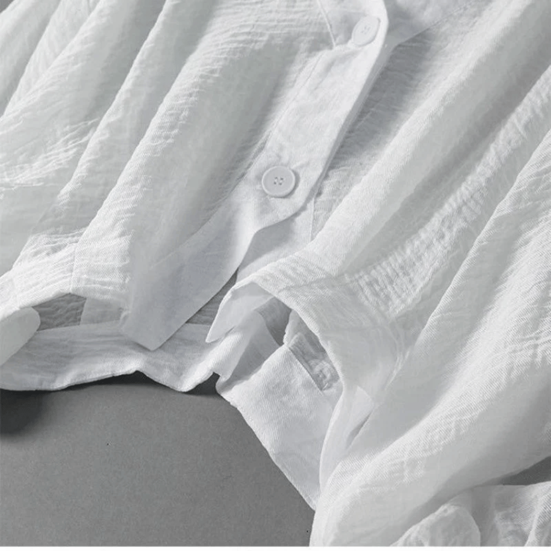Dahlia | Casual Linen Balloon Sleeve Blouse