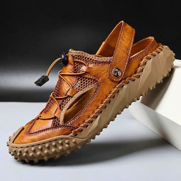 Holden | Men's Leather Sandals Orthopedic Closed Toe