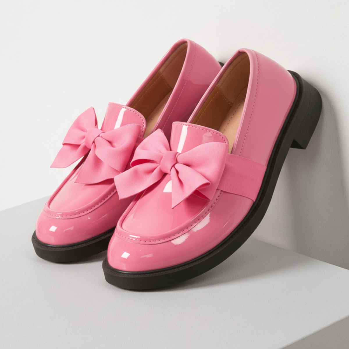 Claribel | Refined Bow Detail Patent Loafers