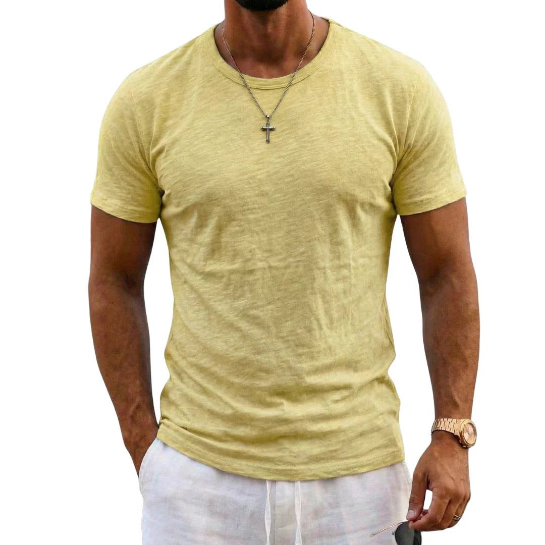 Renzo | Men's Essential Slub Cotton T-Shirt
