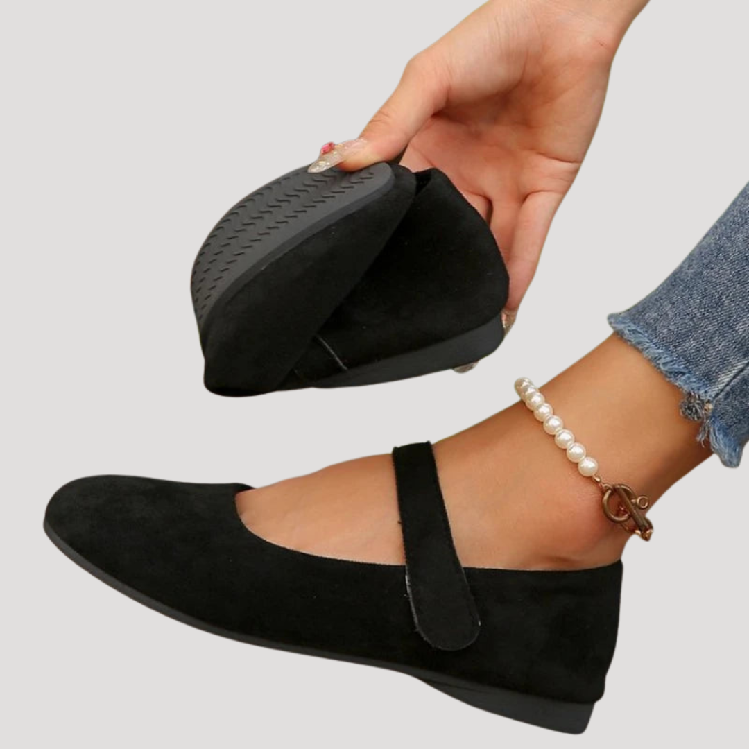 Camilla | Comfortable Suede Mary Jane Flats