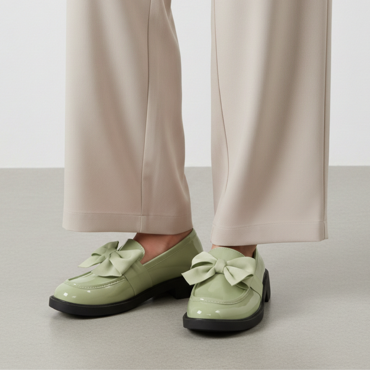 Claribel | Refined Bow Detail Patent Loafers