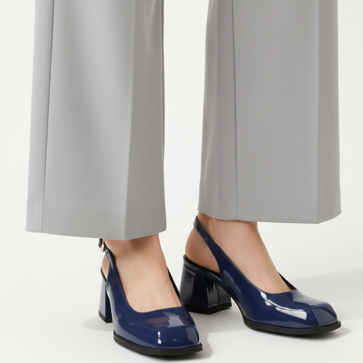 Marlowe | Refined Square Toe Slingback Block Heels