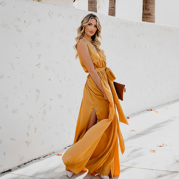 Juliette | Elegant Wrap Belted Maxi Dress