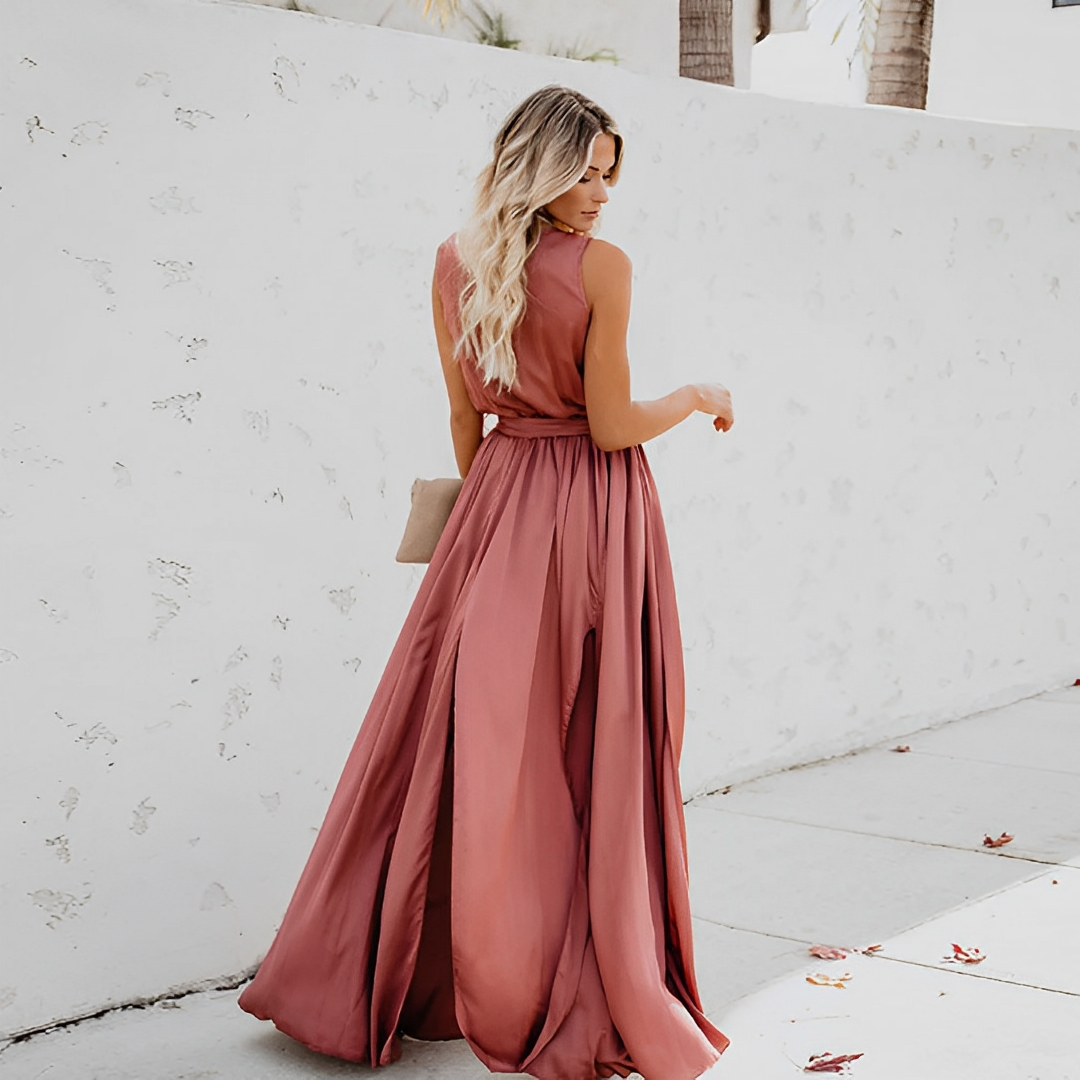 Juliette | Elegant Wrap Belted Maxi Dress