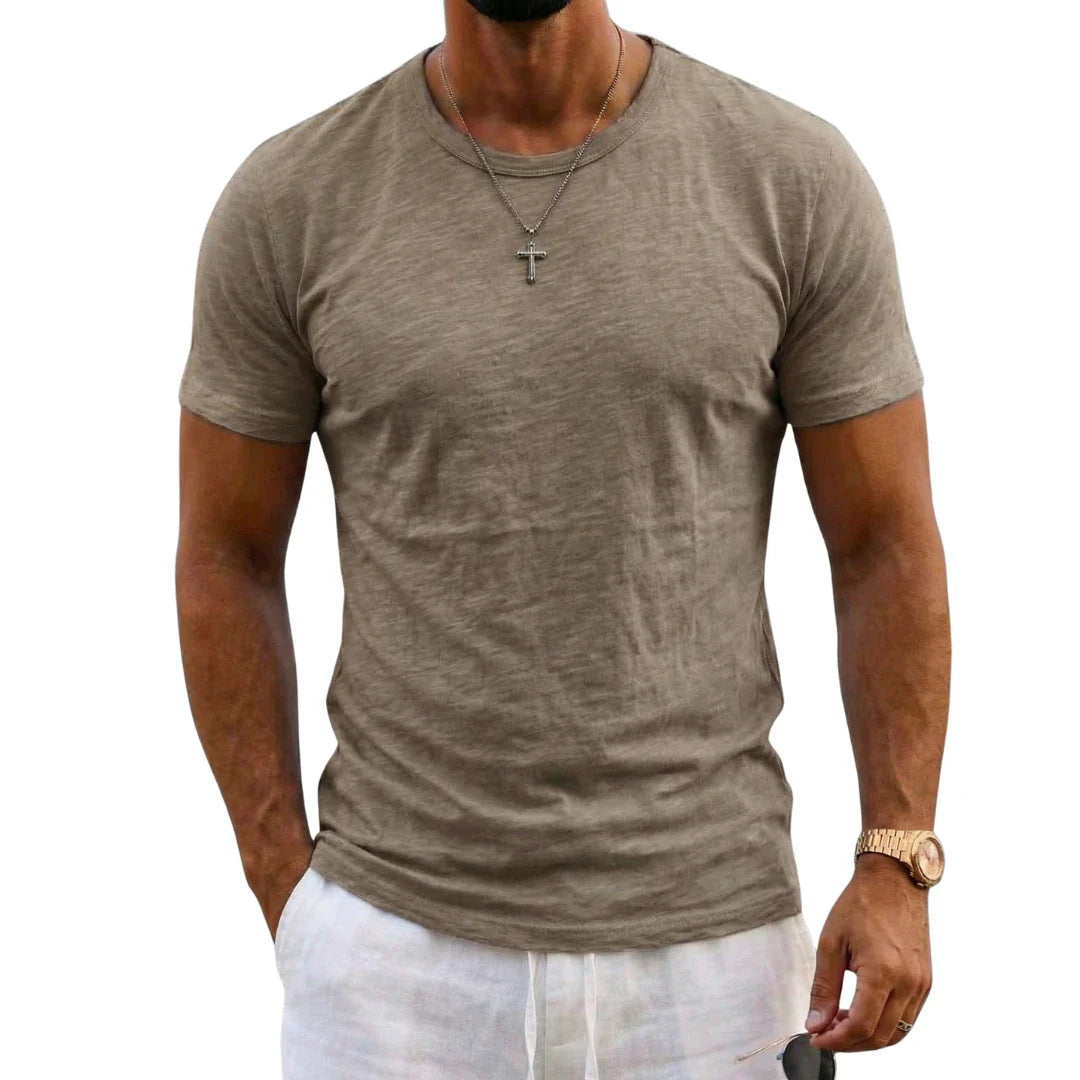 Renzo | Men's Essential Slub Cotton T-Shirt